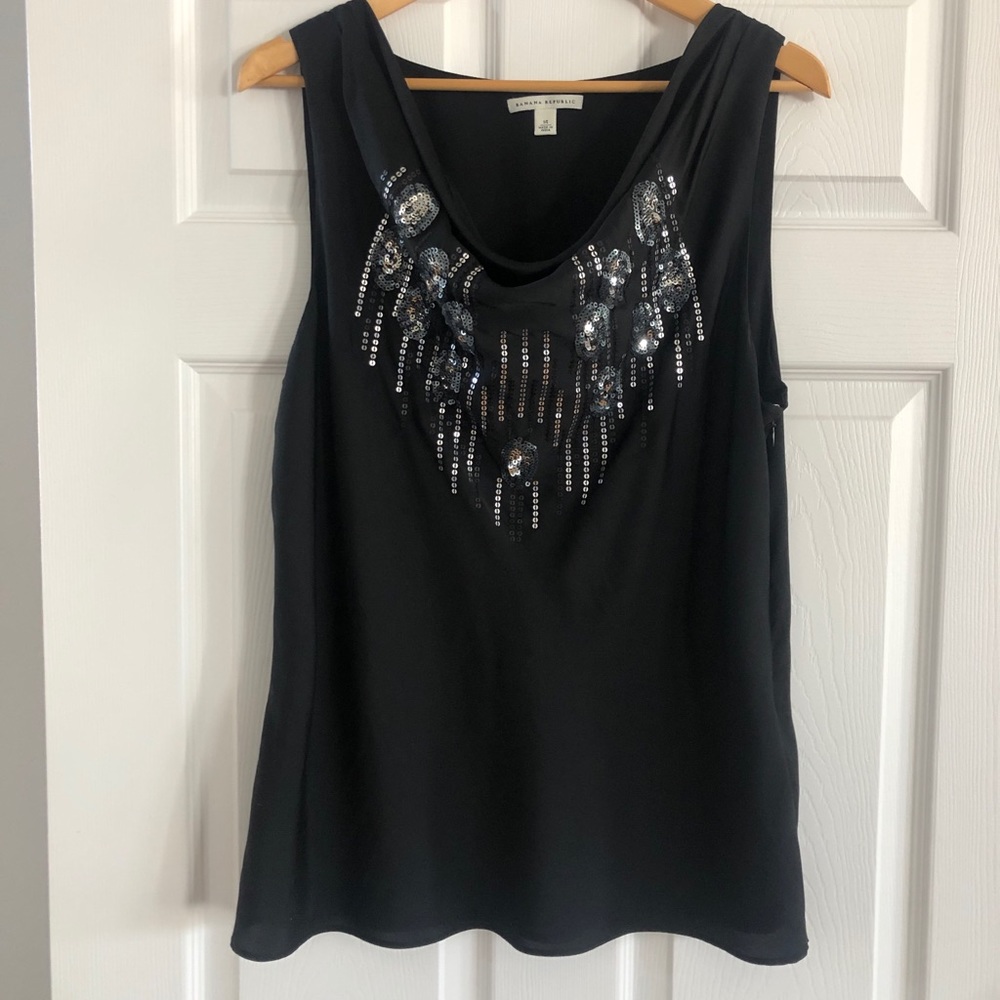 Banana Republic Women’s Blouse Embellished Too 14 XL